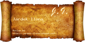 Jardek Ilona névjegykártya